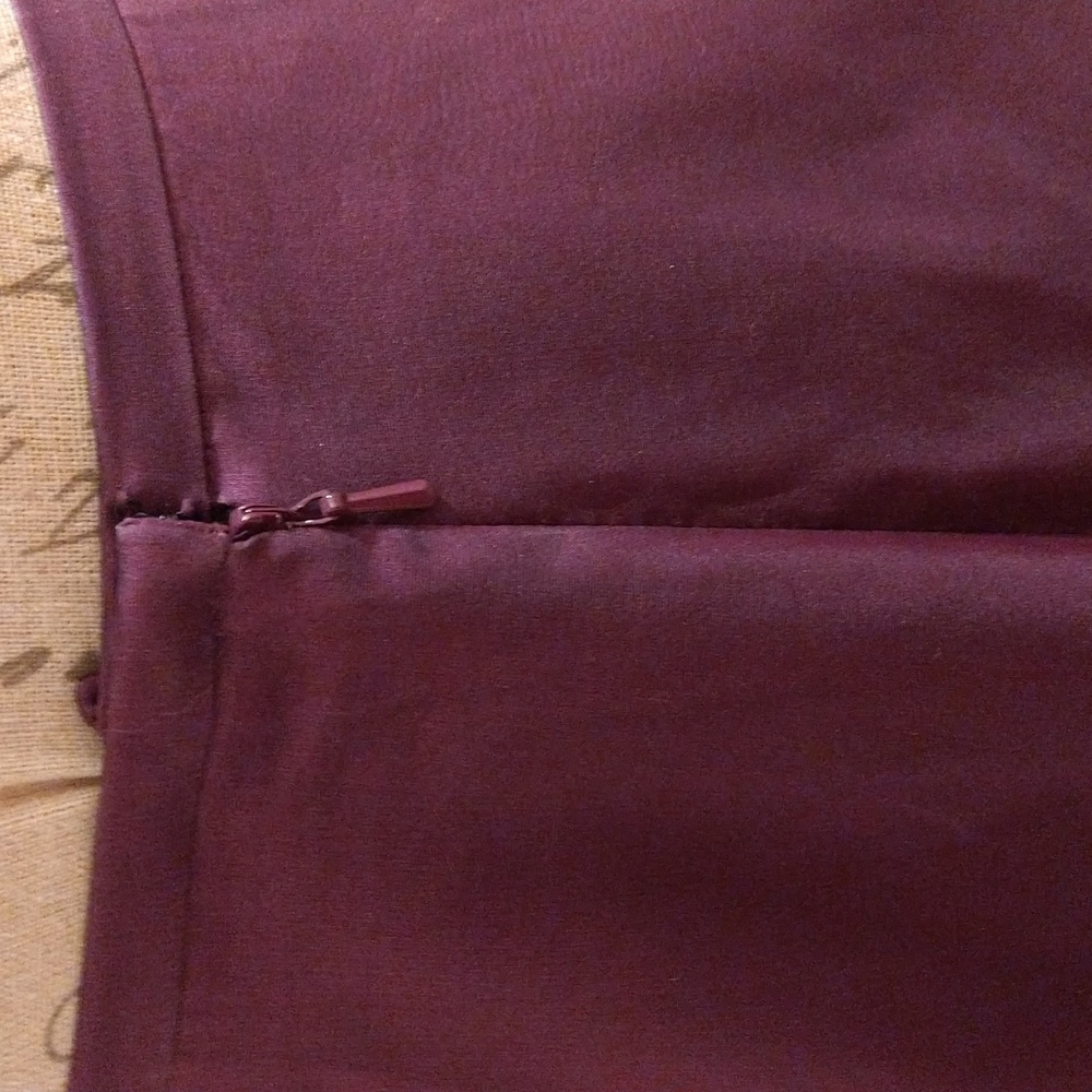 Ann Taylor plum silk maxi skirt set Sz 4 - Picture 6 of 13